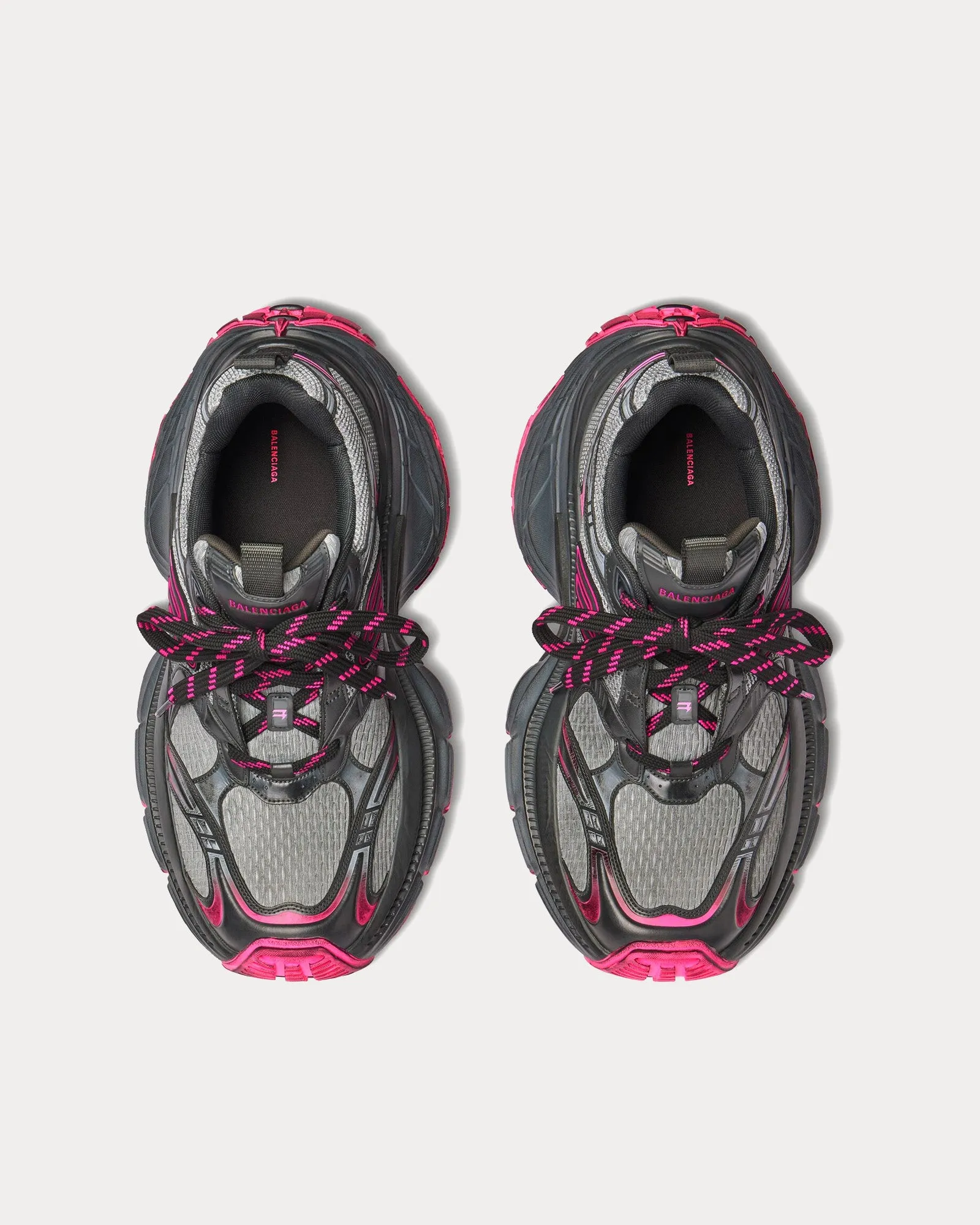 10XL Mesh, TPU & Rubber Grey / Pink / Black Low Top Sneakers