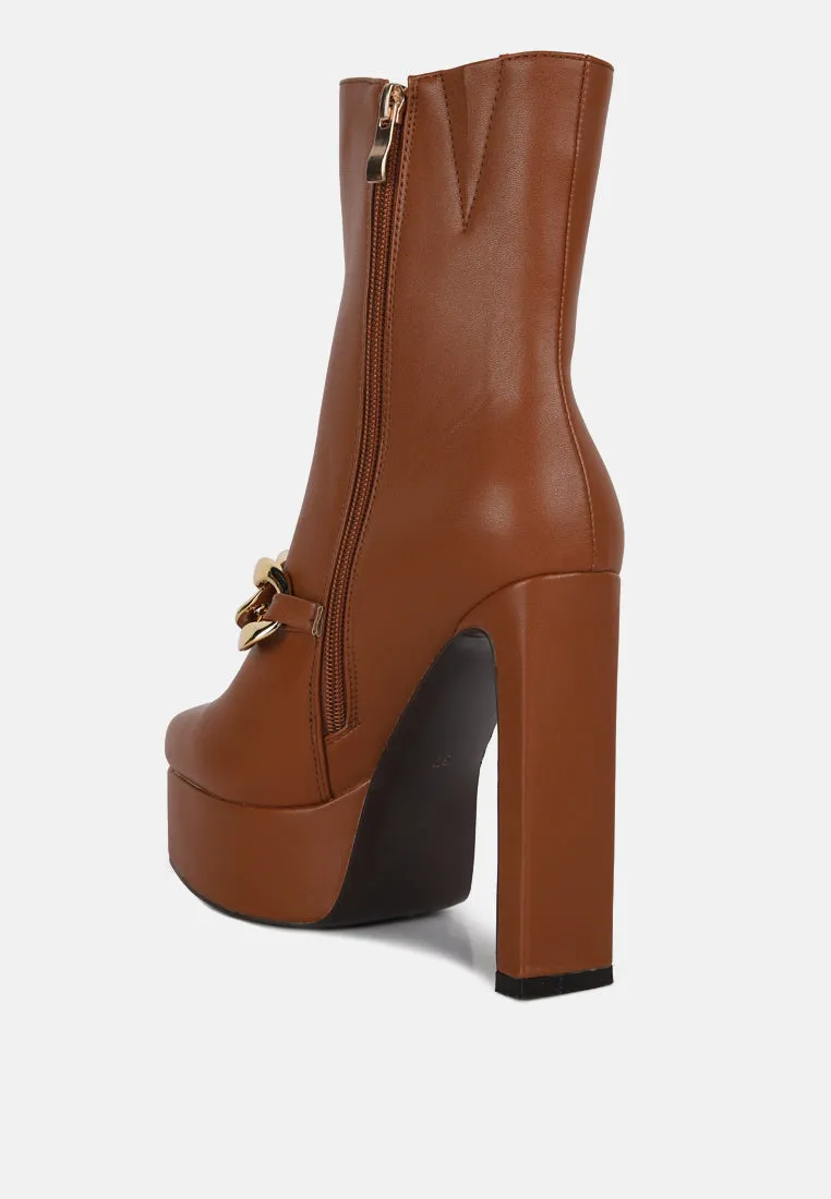 bambini high platform ankle boots