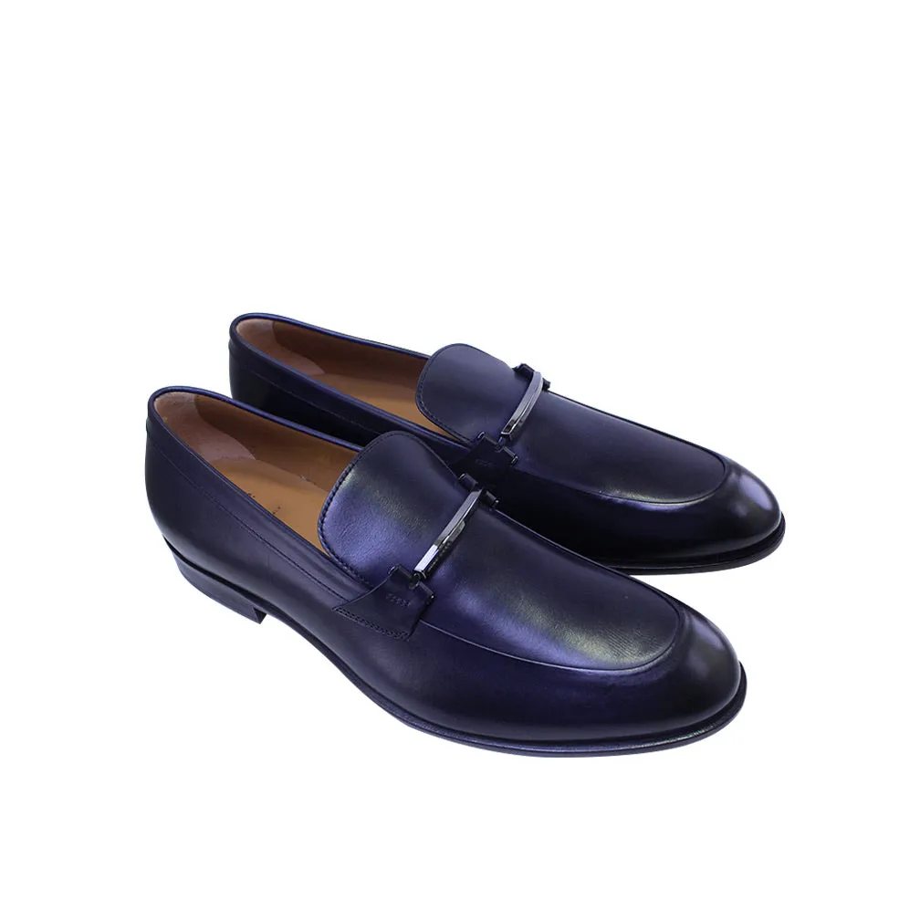 Boss Loafers In Portuguese Leather With Logo-engraved Hardware - TB0393
