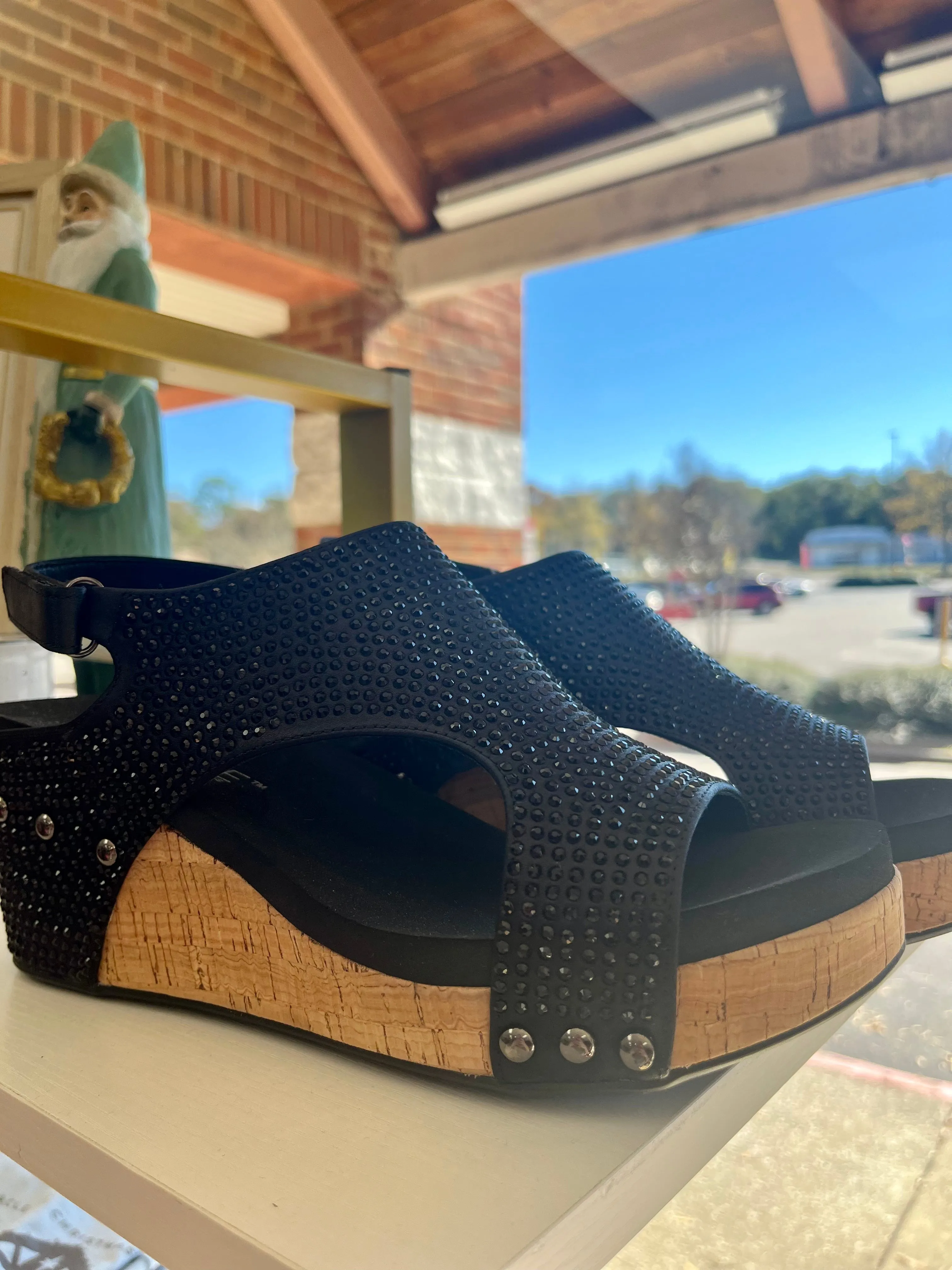 Corkys Black Crystal Carley Wedges