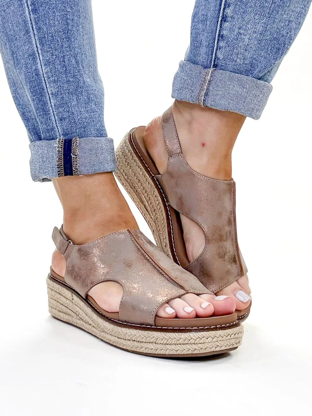 Corky's Bronze Metallic Ready or Not Wedges