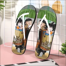 DBZ Kid Goku Super Saiyan Grandpa Gohan Cover Rain Cute Design  Flip Flops