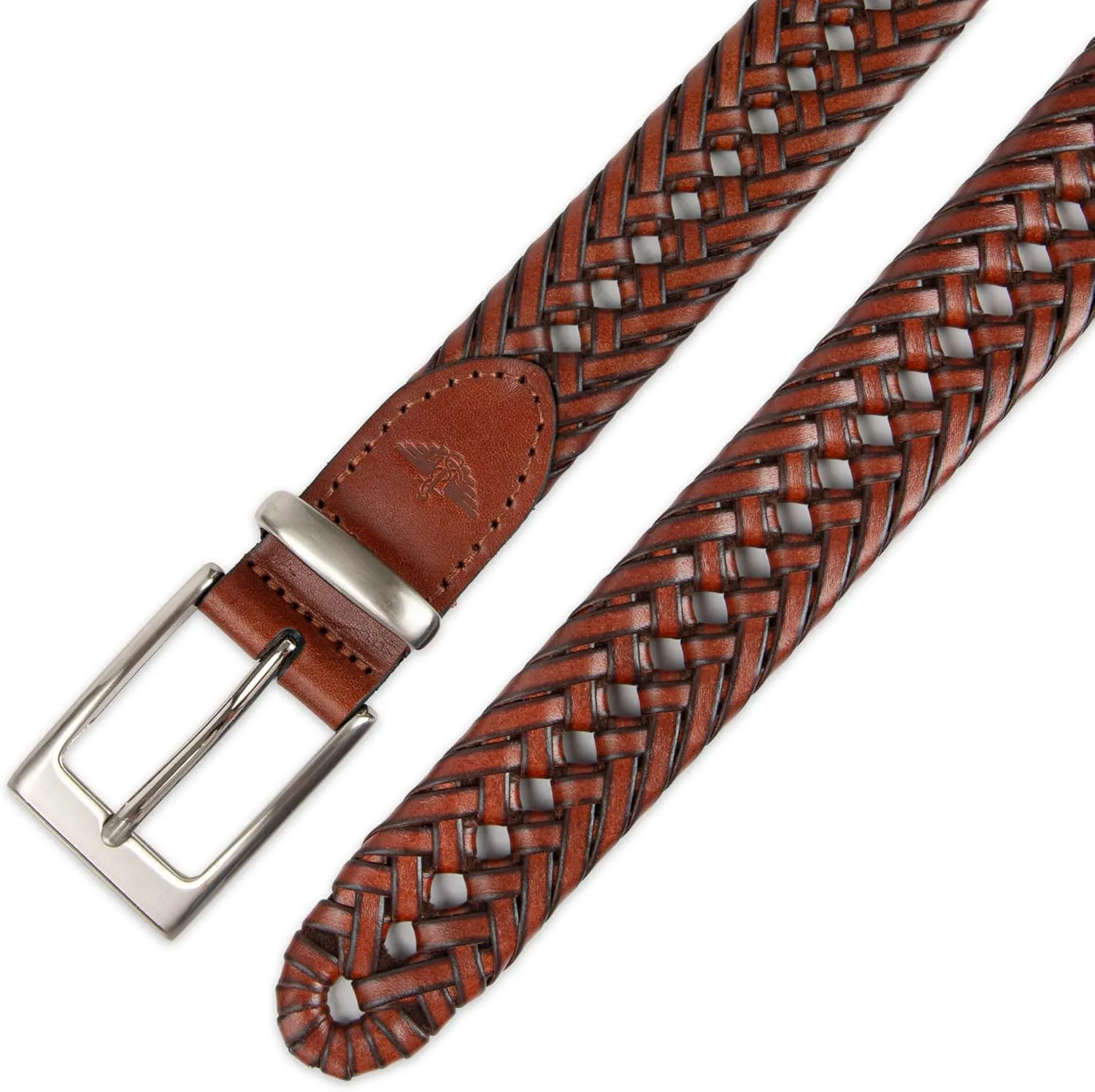 Dockers Men??s Leather Braided Fully Adjustable Belt