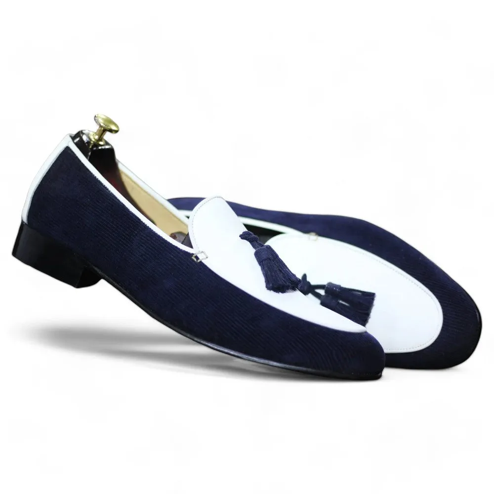 Elegant Handmade Tassel Loafers dress shoe, Men Leather & Corduroy Shoes