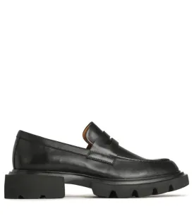 EOS Ade Leather Loafer Shoes - Black