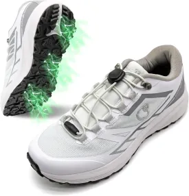 grounding Trail Running Shoe for Men Connect to Earth for natual Healing, Waterproof Hiking Shoes Anti-Slip Rubber Outsole for Walking
