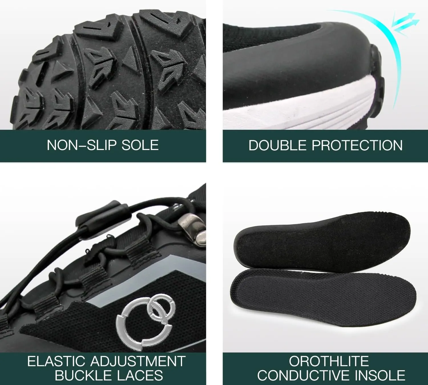 grounding Trail Running Shoe for Men Connect to Earth for natual Healing, Waterproof Hiking Shoes Anti-Slip Rubber Outsole for Walking