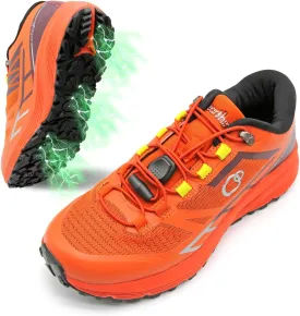 grounding Trail Running Shoe for Men Connect to Earth for natual Healing, Waterproof Hiking Shoes Anti-Slip Rubber Outsole for Walking