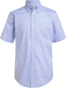 IZOD Uniform Young Men??s Short Sleeve Button-down Oxford Shirt