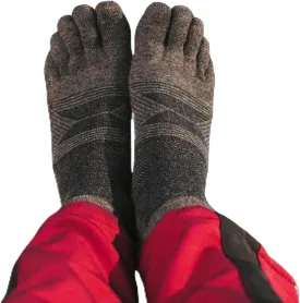 Merino Wool Five Toe Socks for Men and Women, 2 Pair, Moisture Wicking Athletic, Running, Ankle Height