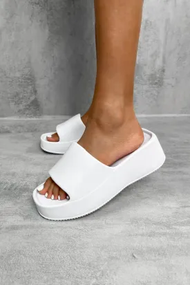 MILLIE Chunky Platform Sandals - White