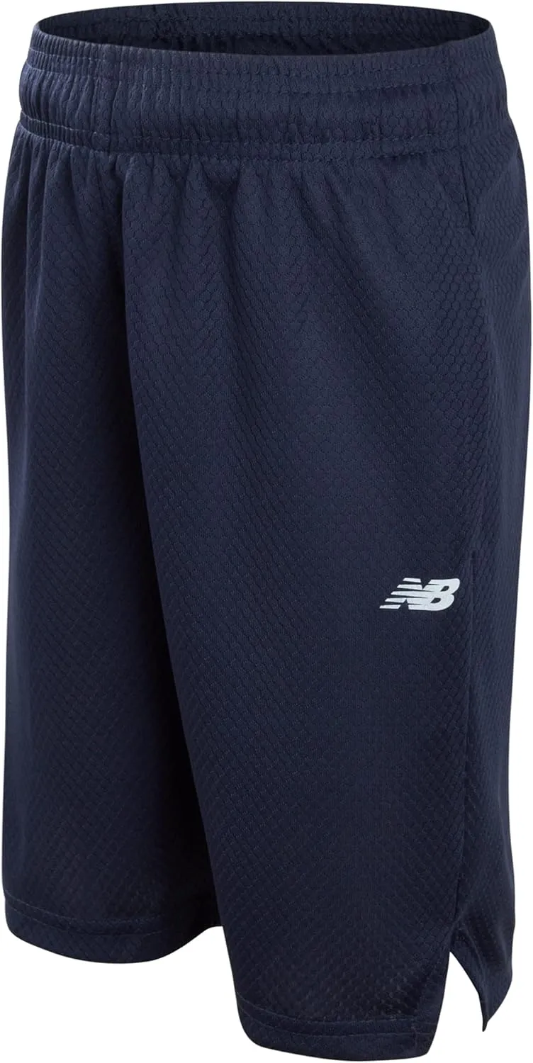 New Balance Boys' Active Shorts - Performance Gym Shorts with Pockets - Kids' Mesh Athletic Shorts for Boys' (Size: 4-20)