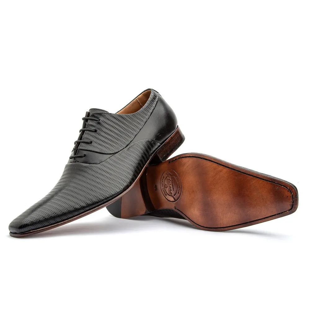 Oxfords Classic Shoes Printed Leather Dress Lace Up Italian Style