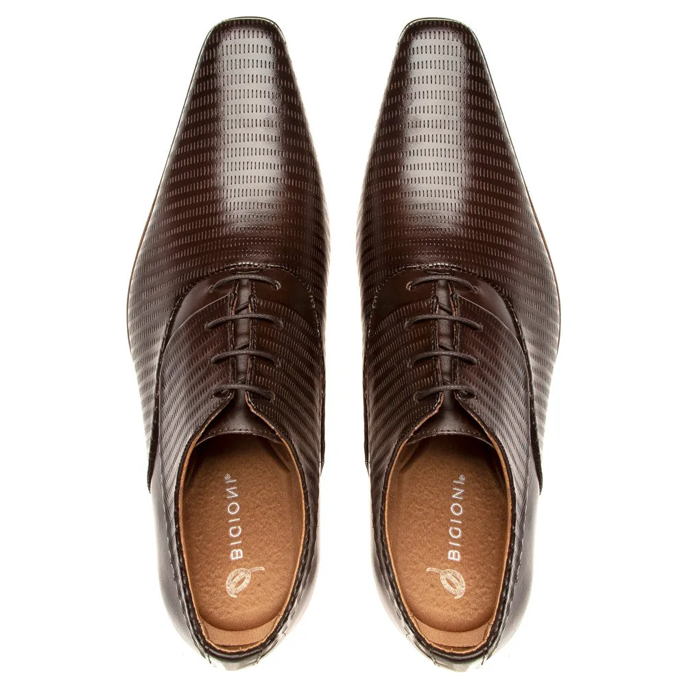 Oxfords Classic Shoes Printed Leather Dress Lace Up Italian Style