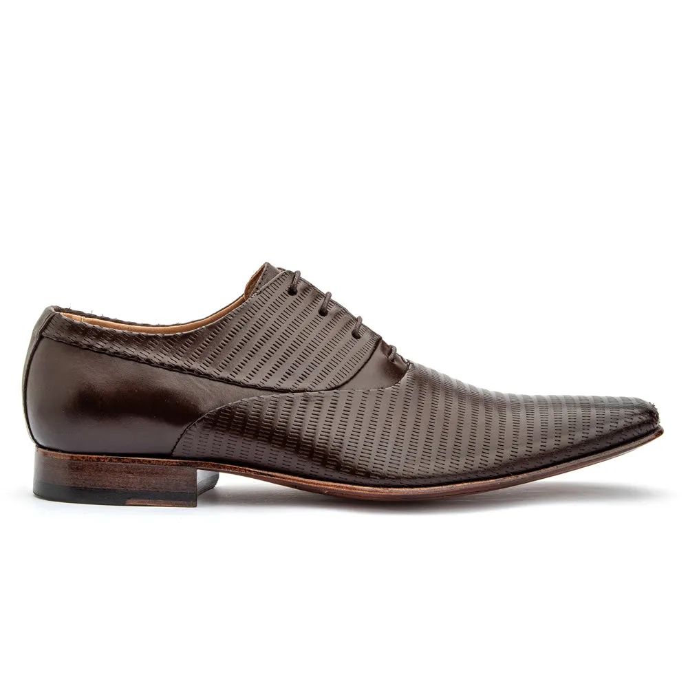 Oxfords Classic Shoes Printed Leather Dress Lace Up Italian Style