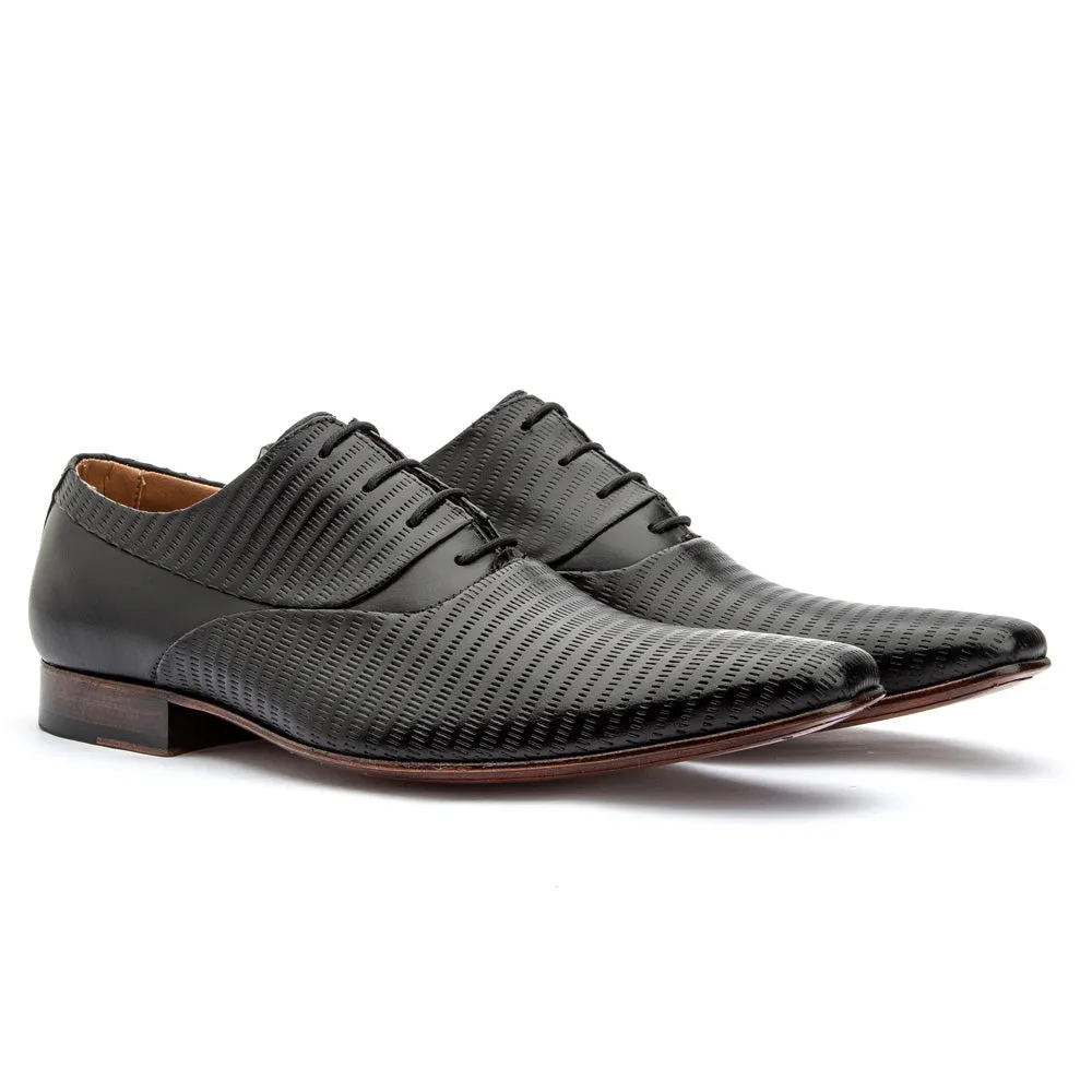 Oxfords Classic Shoes Printed Leather Dress Lace Up Italian Style
