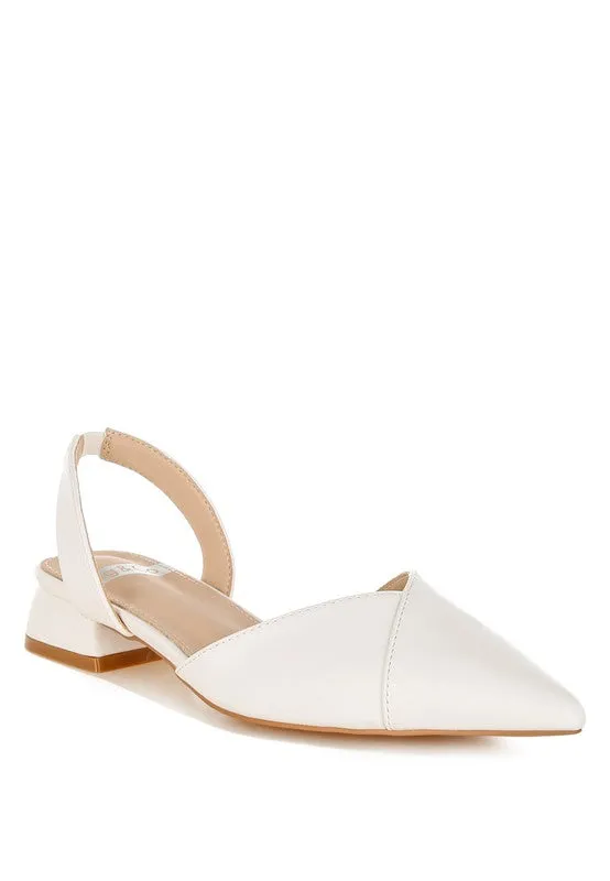 Soft Genuine Leather Slingback Flats