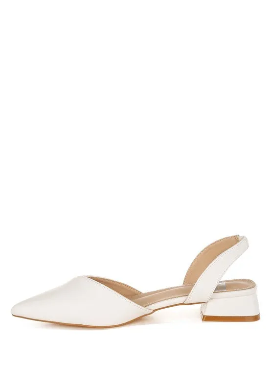 Soft Genuine Leather Slingback Flats