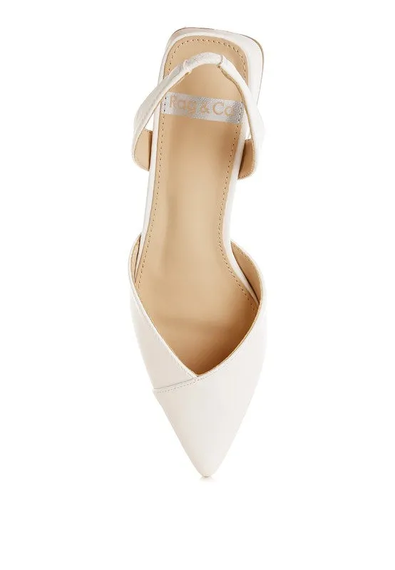 Soft Genuine Leather Slingback Flats