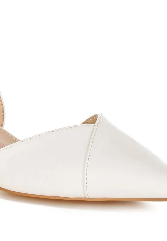 Soft Genuine Leather Slingback Flats