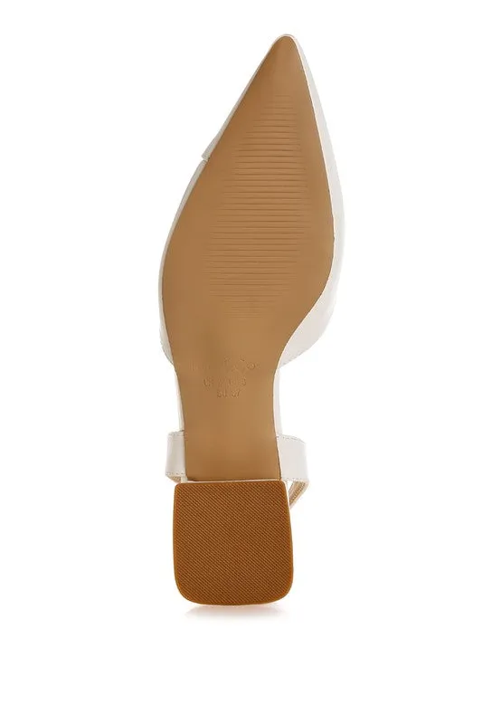 Soft Genuine Leather Slingback Flats