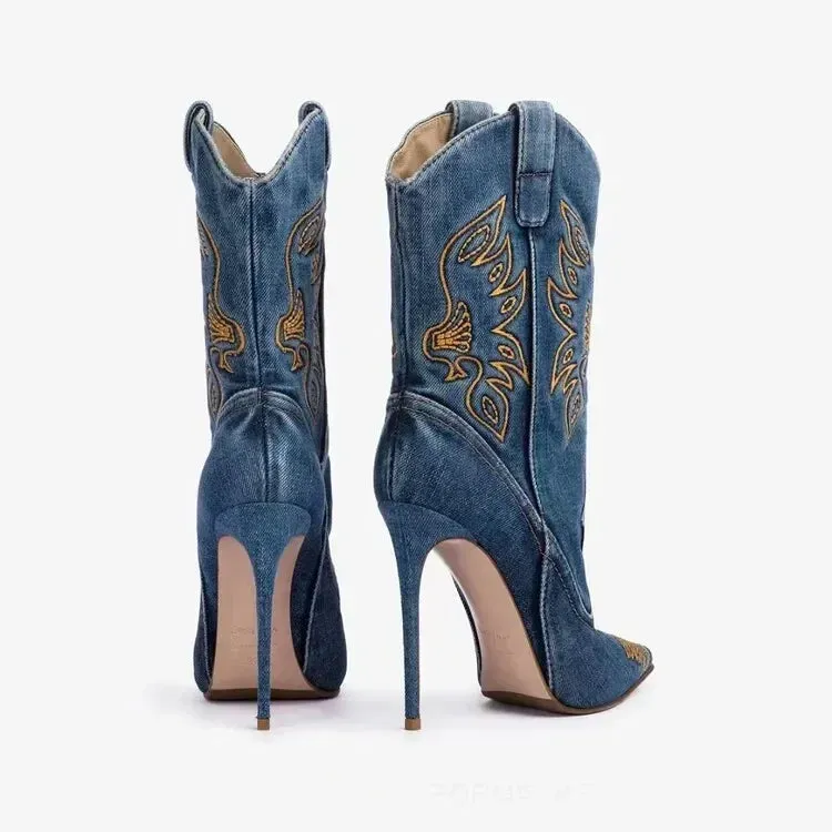 Southern Cowgirl High Heeled Boots
