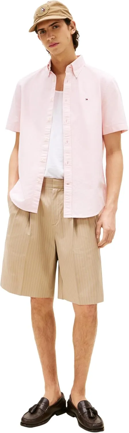 Tommy Hilfiger Short Sleeve Oxford Regular Fit, Men's Button Down Shirts