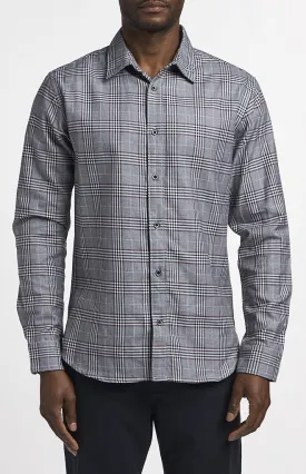 Vustra Long-Sleeve Slate Plaid Shirt
